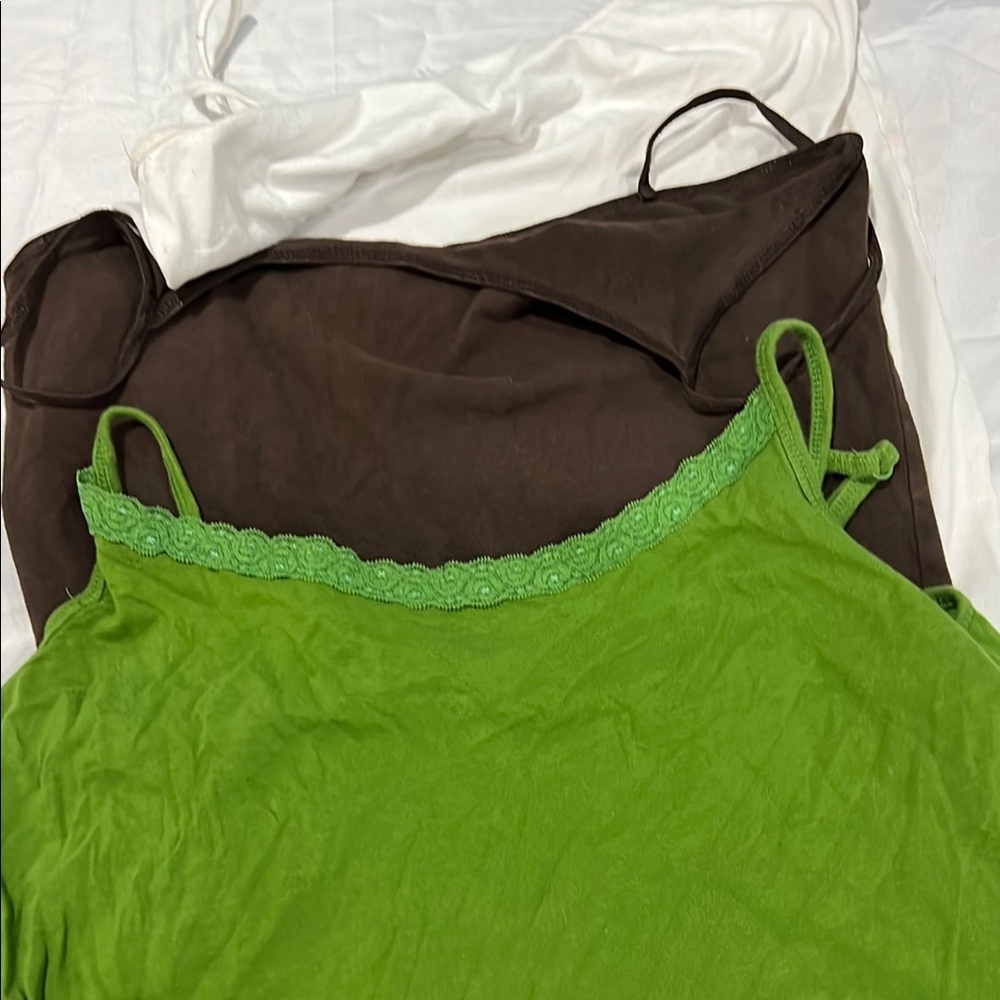 Green Lace Trim Camisole